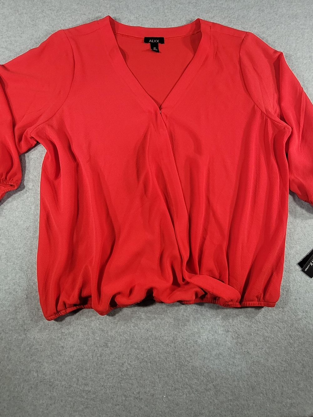 ALYX Women's Red V-Neck Blouse